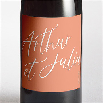 Etiquette de bouteille mariage fantasques