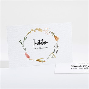 Carton d'invitation mariage art champêtre