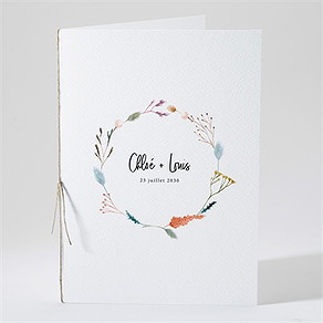 Livret de messe mariage art champêtre