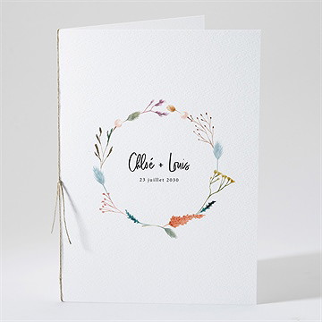 Livret de messe mariage art champêtre