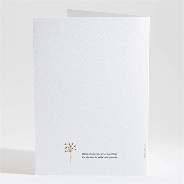 Livret de messe mariage art champêtre - Dos du livret