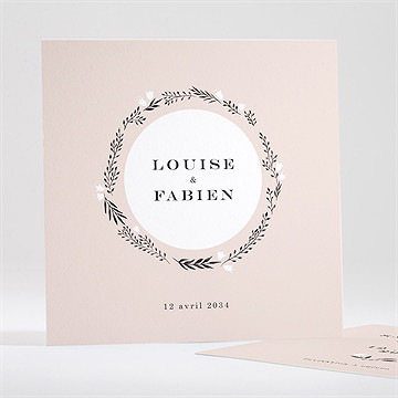 Save the Date mariage en rose et blanc