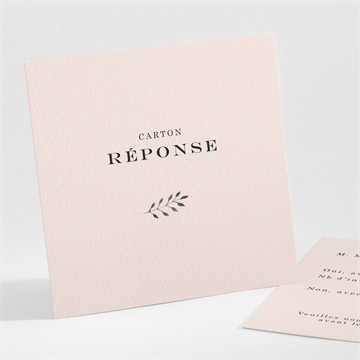 Carton réponse mariage en rose et blanc