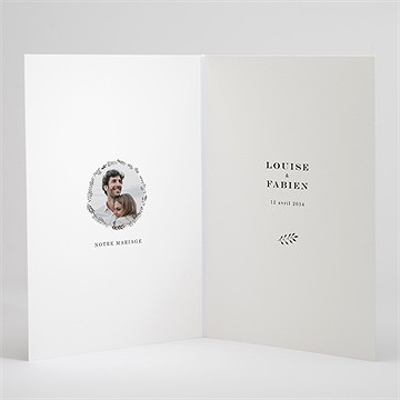 Livret de messe mariage en rose et blanc - Intérieur du livret