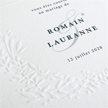 Faire-part mariage en relief - Détail du faire-part