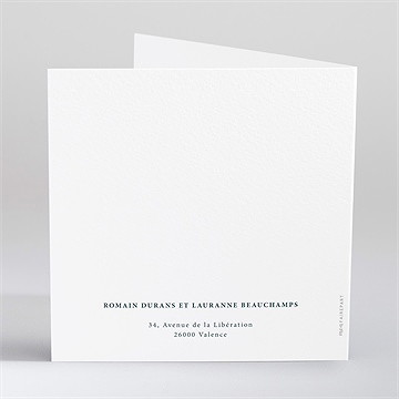 Faire-part mariage en relief - Dos du faire-part