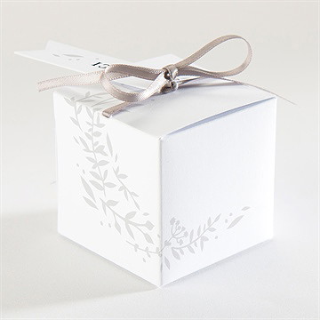 Boîte de dragées mariage en relief - Dos de la boîte