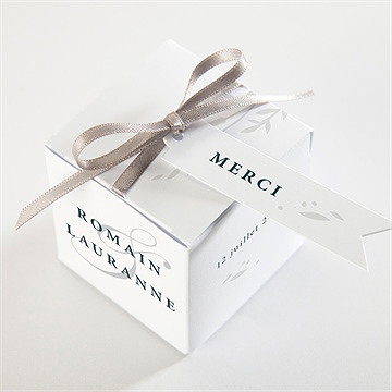 Boîte de dragées mariage en relief - Dessus de la boîte