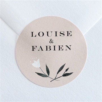 Sticker mariage en rose et blanc