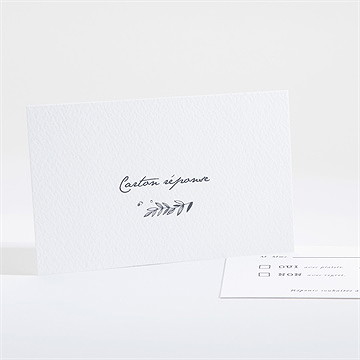 Carton réponse mariage feuillages