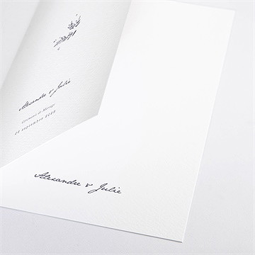 Livret de messe mariage feuillages - Détail du livret