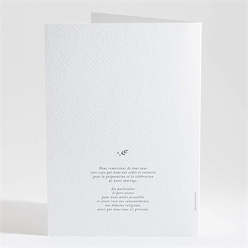 Livret de messe mariage feuillages - Dos du livret