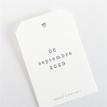 Etiquette mariage feuillages - Dos de l'étiquette