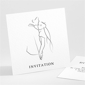 Carton d'invitation mariage belle esquisse