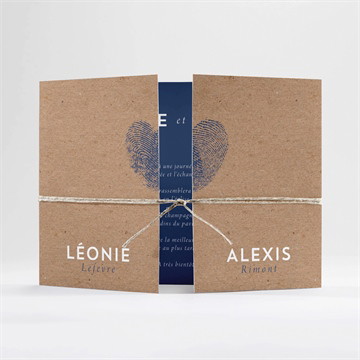 Faire-part mariage uniques empreintes