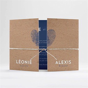 Faire-part mariage uniques empreintes