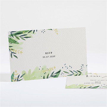 Carton réponse mariage univers végétal