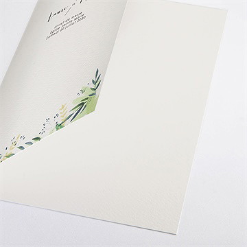 Livret de messe mariage univers végétal - Détail du livret
