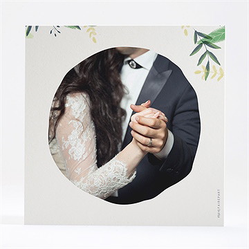 Remerciement mariage univers végétal - Dos de la carte