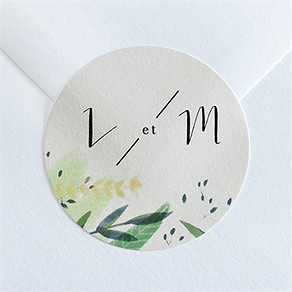 Sticker mariage univers végétal