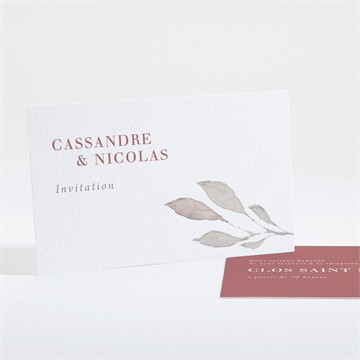 Carton d'invitation mariage élégance rose