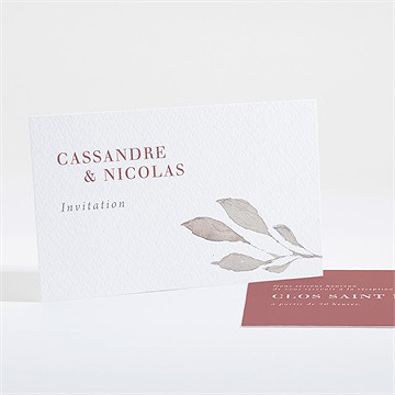 Carton d'invitation mariage élégance rose