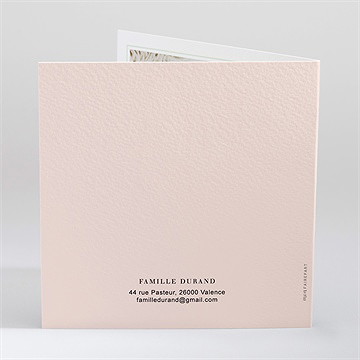 Faire-part naissance irresistible - Dos du faire-part