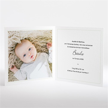 Faire-part naissance so cute - Intérieur du faire-part