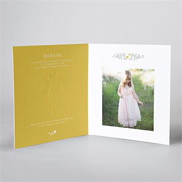 Faire-part communion profilé - Intérieur du faire-part