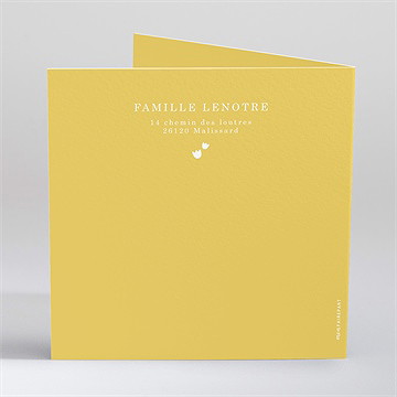 Faire-part communion profilé - Dos du faire-part