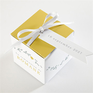 Boîte de dragées communion profilé - Dessus de la boîte