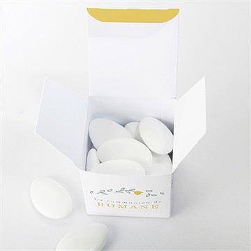 Boîte de dragées communion profilé - Intérieur de la boîte