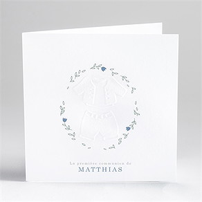 Faire-part communion tendre profil