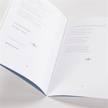 Livret de messe communion tendre profil - Détail de l'intérieur