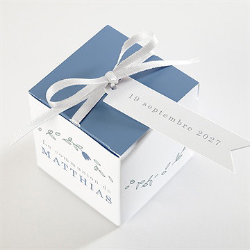 Boîte de dragées communion tendre profil - Dessus de la boîte