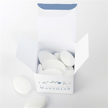 Boîte de dragées communion tendre profil - Intérieur de la boîte