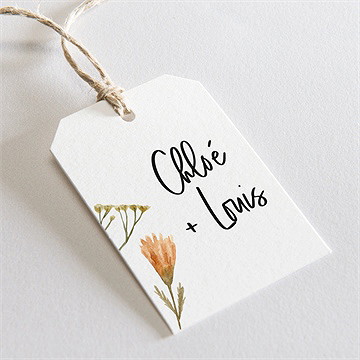 Etiquette mariage art champêtre