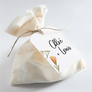 Etiquette mariage art champêtre - Mise en situation