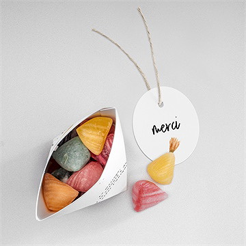 Boîte surprise mariage art champêtre - Intérieur de la boîte