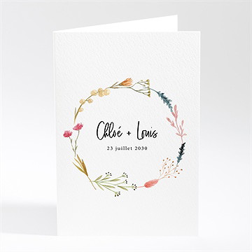 Menu mariage art champêtre