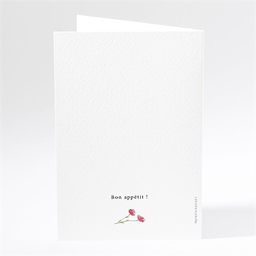 Menu mariage art champêtre - Dos du menu