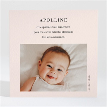 Remerciement naissance tendre cadre magnet