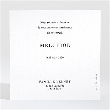 Faire-part naissance petit portrait - Dos du faire-part