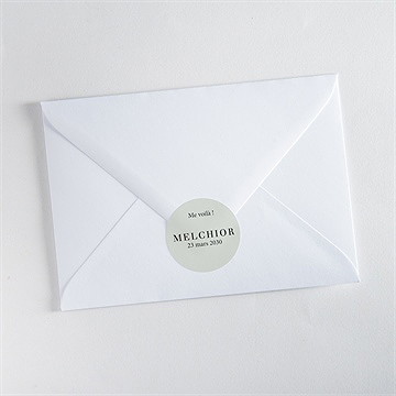 Sticker naissance petit portrait - Mise en situation