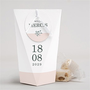 Boîte surprise mariage guirlande de fleurs