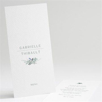 Menu mariage poésie d'aquarelle étiquette