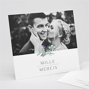 Remerciement mariage poésie d'aquarelle