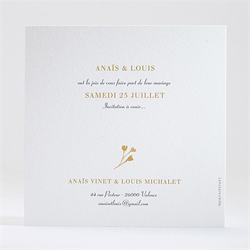 Save the Date mariage nature et lumière - Dos de la carte