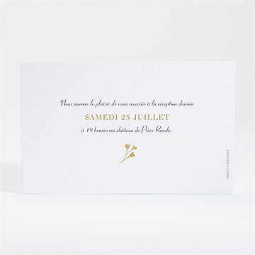 Carton d'invitation mariage nature et lumière - Dos du carton