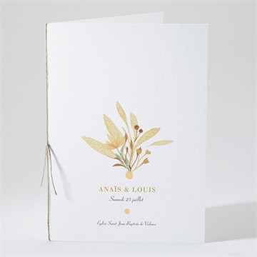 Livret de messe mariage nature et lumière